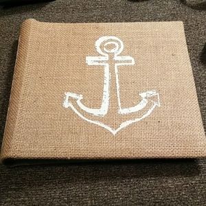 Burlap Anchor memory book New